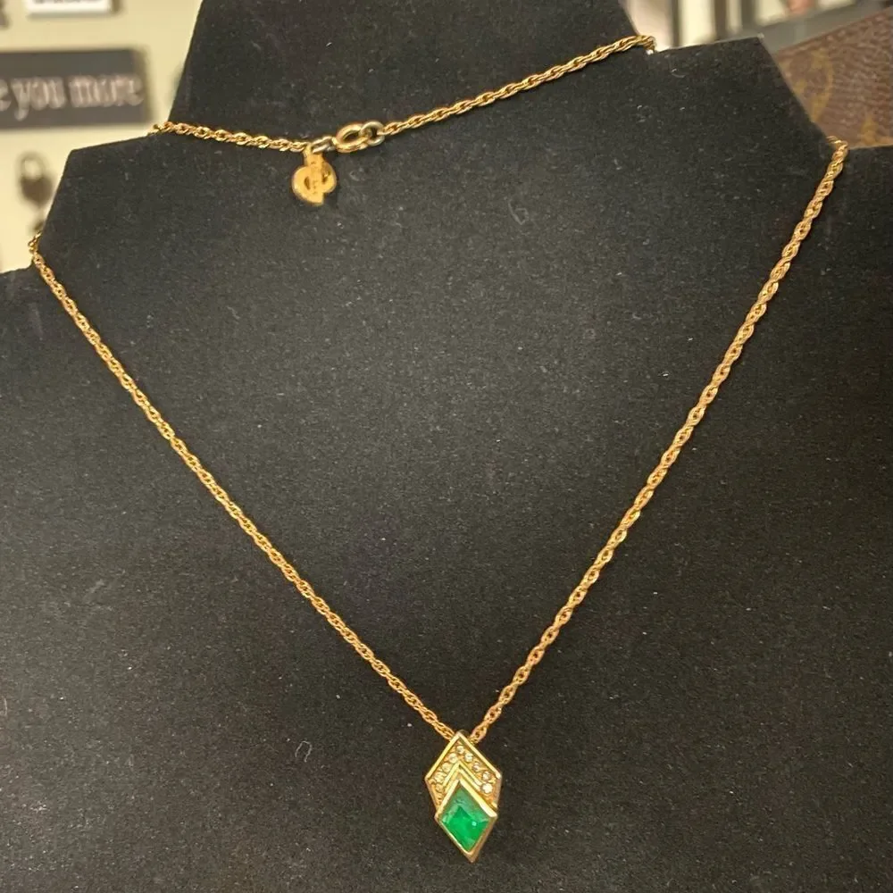 Authentic Christian Dior‎ pendant and authentic chain